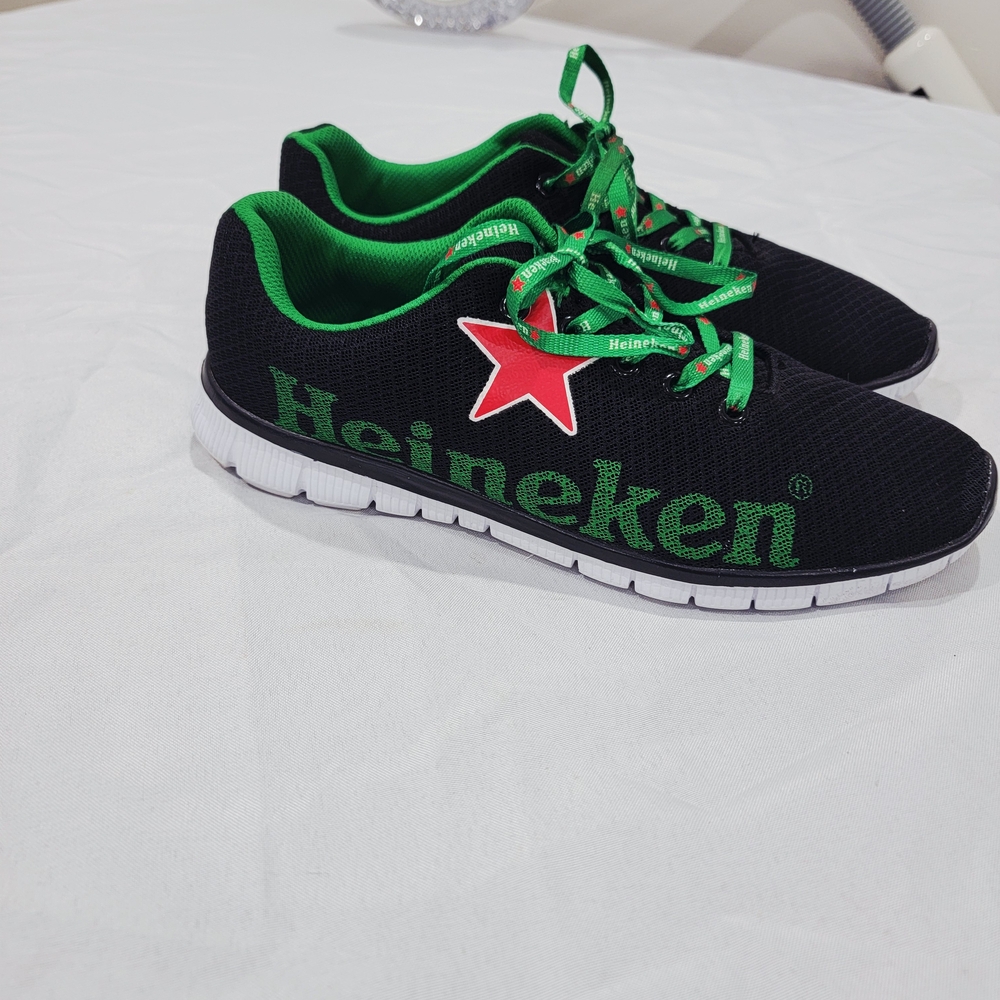 Official Heineken Promotional Mesh Sneakers Black Green Men’s US 9 EU 42 - Picture 4 of 10